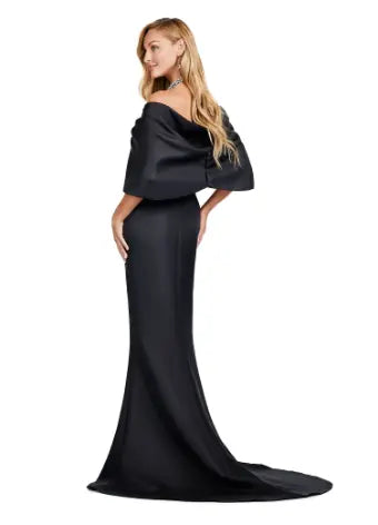 Combining elegance and modern style, the Ashley Lauren 11424 Long Prom Dress is perfect for any formal event. The fitted strapless design flatters your figure, while the oversized off-shoulder bow adds a touch of sophistication. With its stunning overlay and sleek silhouette, this dress will make you stand out in any pageant or evening occasion. Dazzle the crowd with this stunning strapless evening gown. The look is complete with a separate halter style overlay adding elegance to the look.