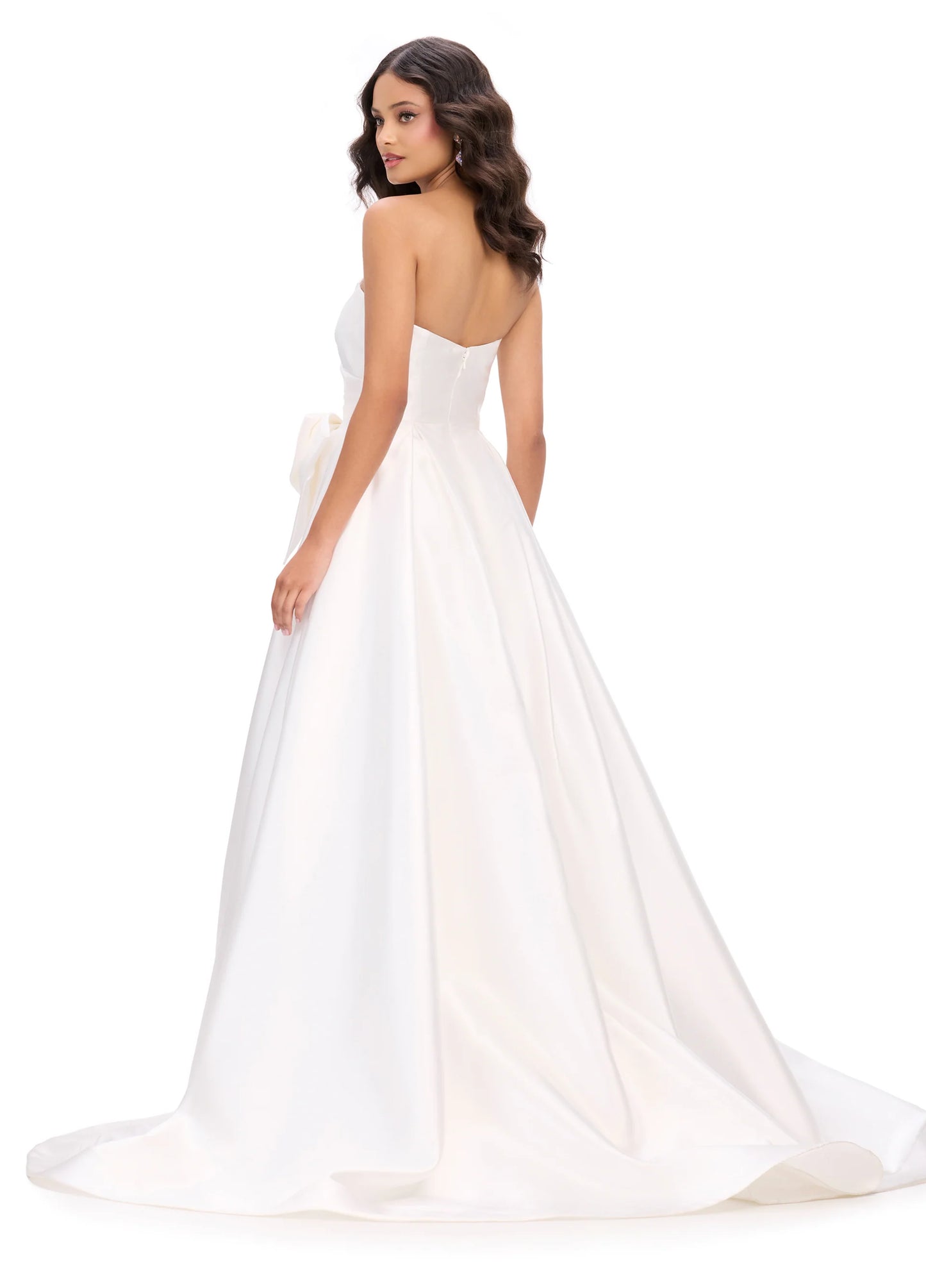 Expertly designed by Ashley Lauren, style 11770 strapless ballgown features a beautiful bow detail and sweetheart neckline. The perfect combination of elegance and style, this dress is a must-have for any formal occasion. Crafted with precision and attention to detail, it's sure to make you stand out.