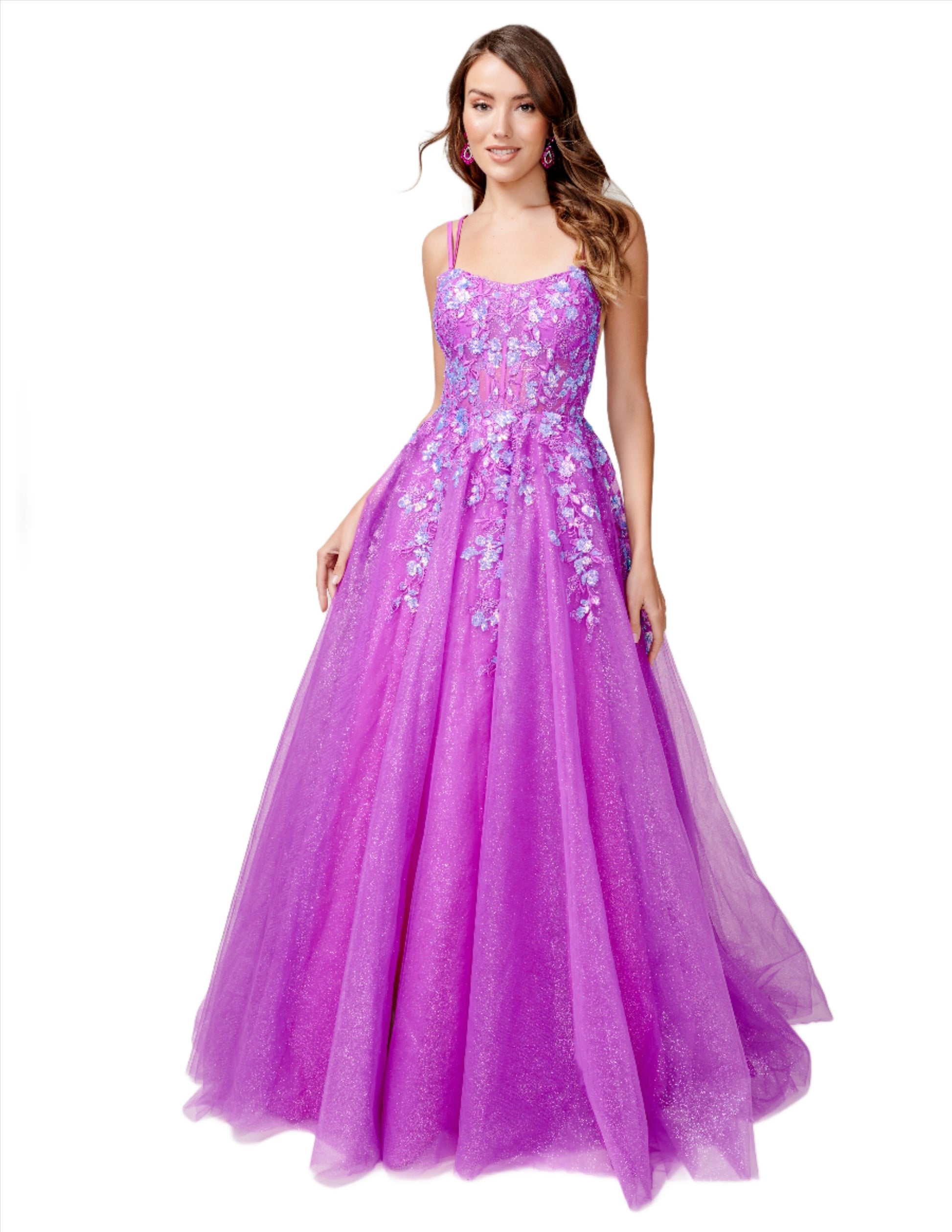 <p data-mce-fragment="1">Expertly crafted with sequin lace and a corset bodice, the Nina Canacci 3263 Prom Dress is a stunning choice for formal events. Its shimmering A-line silhouette and sheer details add a touch of elegance. Elevate your style with this timeless ball gown.</p> <p data-mce-fragment="1">Sizes: 0-14</p> <p data-mce-fragment="1">Colors: Purple, Turquoise</p>