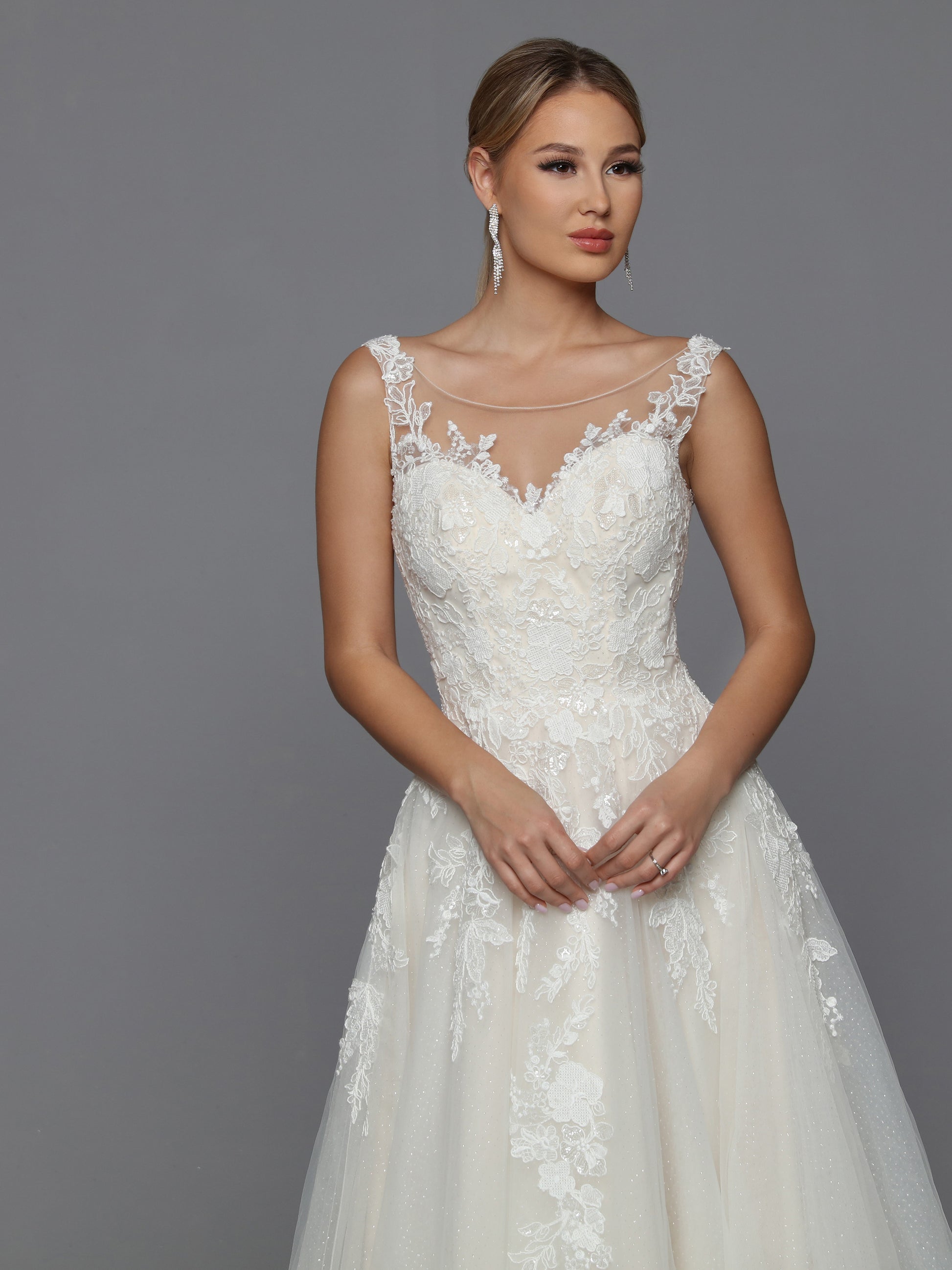 DaVinci Bridal 50761 A-Line Ballgown Open Back Sweetheart Neckline Sheer Lace Floral Long Sleeves Bateau Illusion Wedding Gown. DaVinci Bridal 50761 A-Line Ballgown Open Back Sweetheart Neckline Sheer Lace Floral Long Sleeves Bateau Illusion Wedding Gown