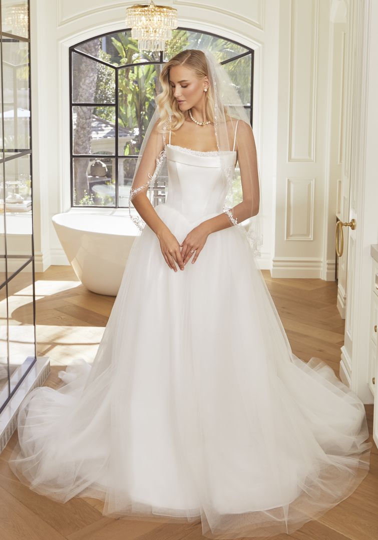 Casablanca Bridal 2567 Hepburn Wedding Dress Basque Waist Ballgown