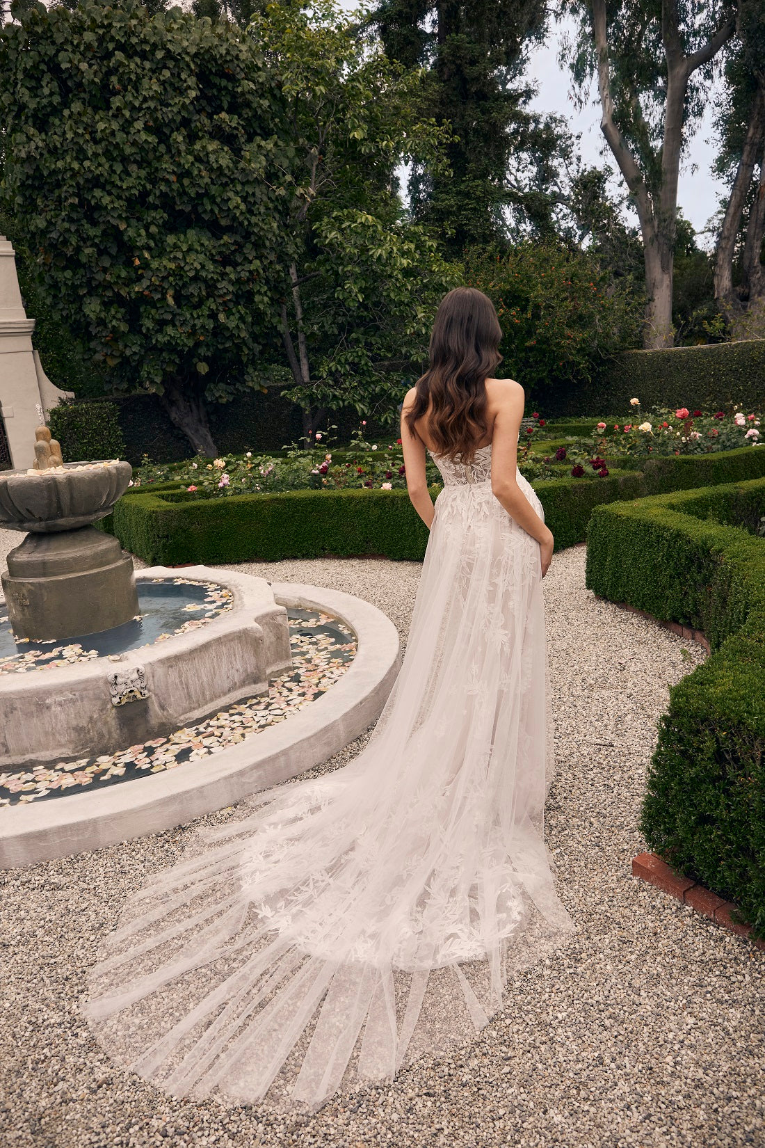 Casablanca Bridal 2548 Jacqueline A-Line Ballgown Off The Shoulder Sheer Floral Tulle Appliques Train Wedding Dress