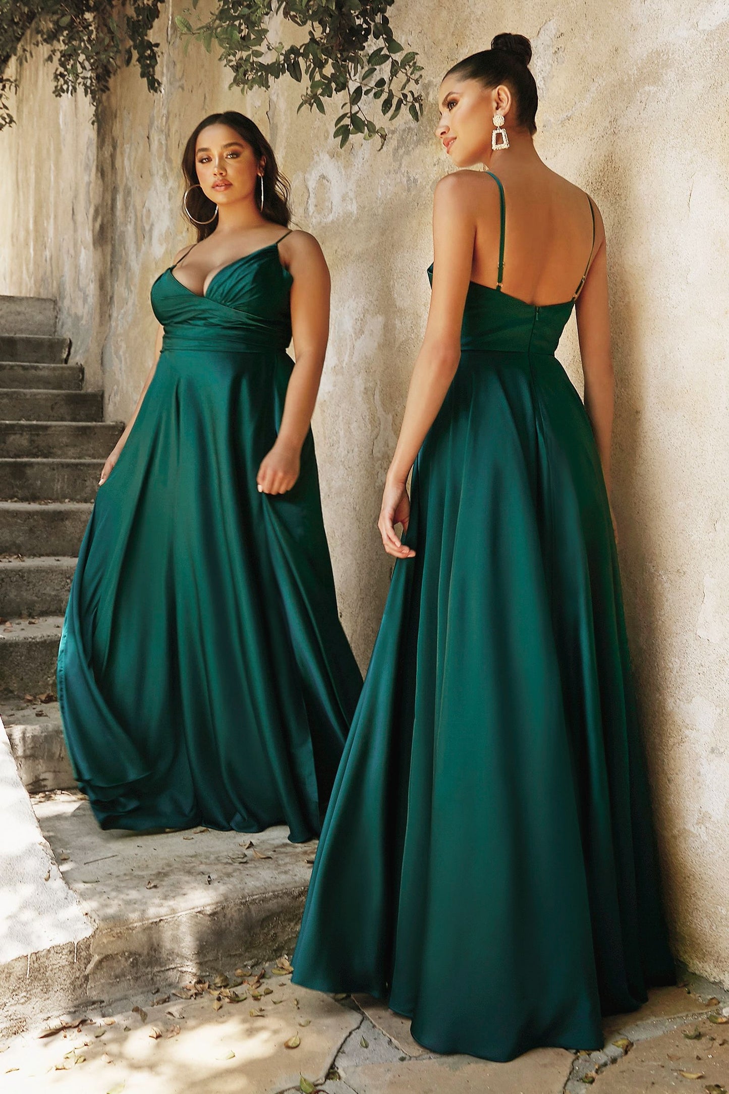 Ladivine 7485 Bridesmaids Dress Soft Satin A-Line Sweetheart Neckline Slit