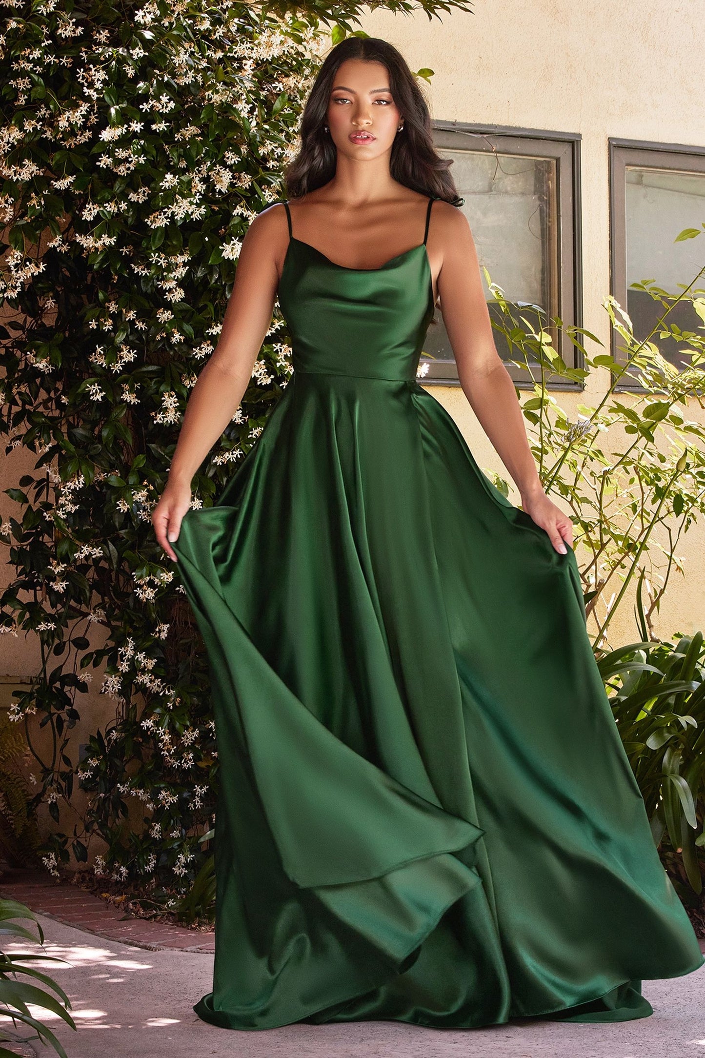 Ladivine BD104 Bridesmaid dress satin A line scoop necklineThe Ladivine BD104 Bridesmaid Dress offers a timeless look with its classic A-line silhouette and scoop neckline. Made from luxurious satin, the dress features a chic slit detail that allows you to create the perfect evening look. Perfect for any special occasion, this dress is sure to make an impression.