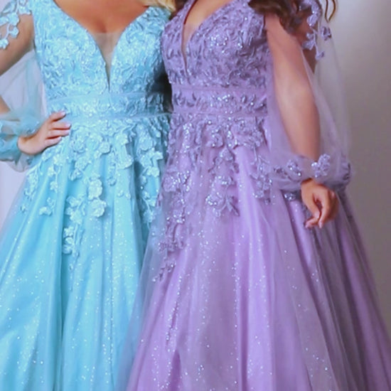 Turn heads in Sydneys Closet SC7373 Long Prom Dress. The sequin and plus size puff sleeves make this A-Line formal gown remarkably elegant, while the plush material provides maximum comfort for your special night. Make a statement with this beautiful dress. You will look pretty fancy at Prom 2024 or any special event when you opt to wear this plus size formal dress with sleeves.