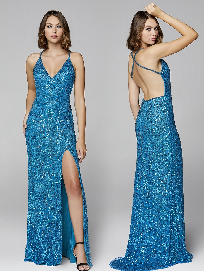 Primavera Couture 3295 Sequin Prom Dress Sizes 000 4 10 14