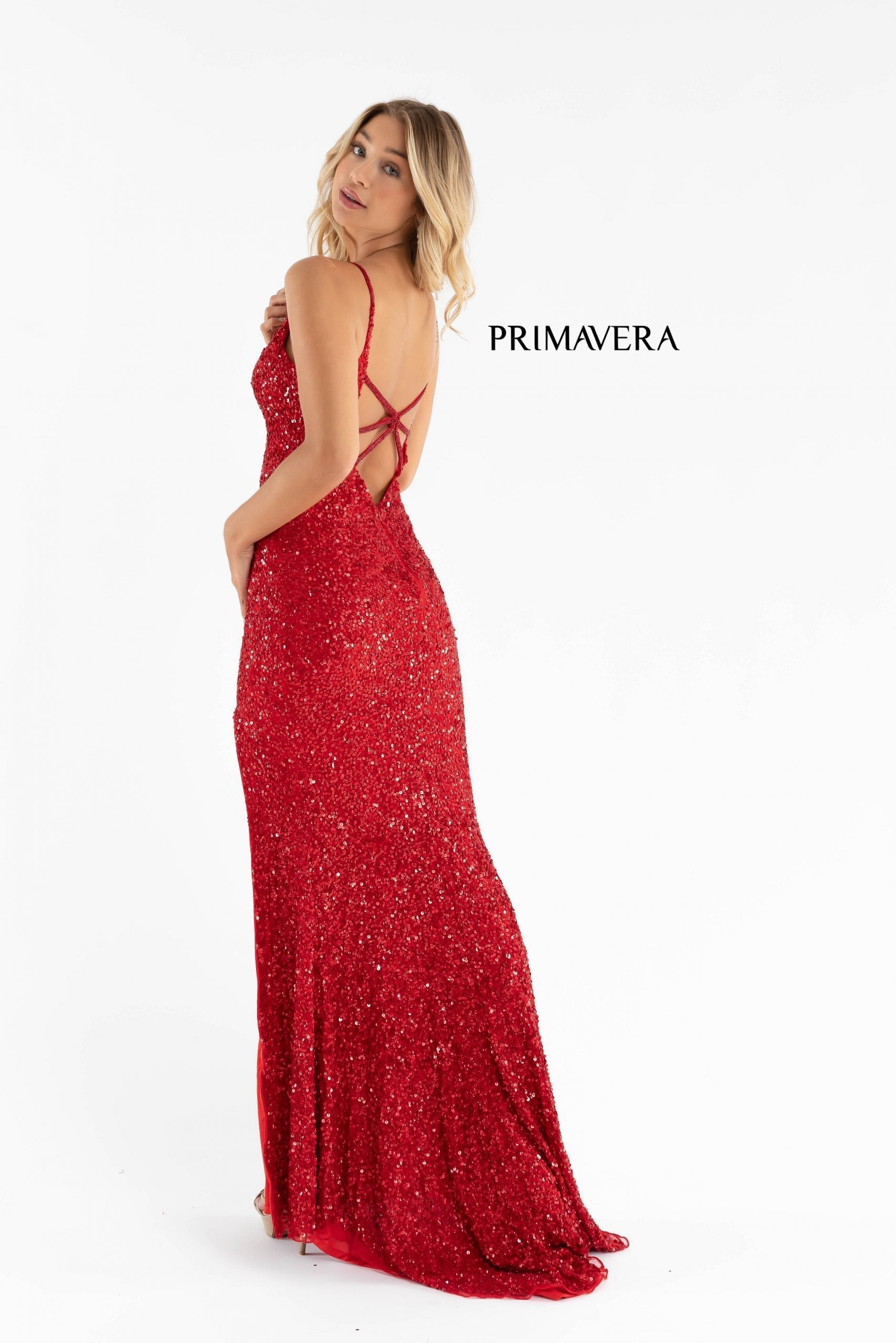 Primavera Couture 3792 Red Prom Dress Size 000 4 8 Strappy