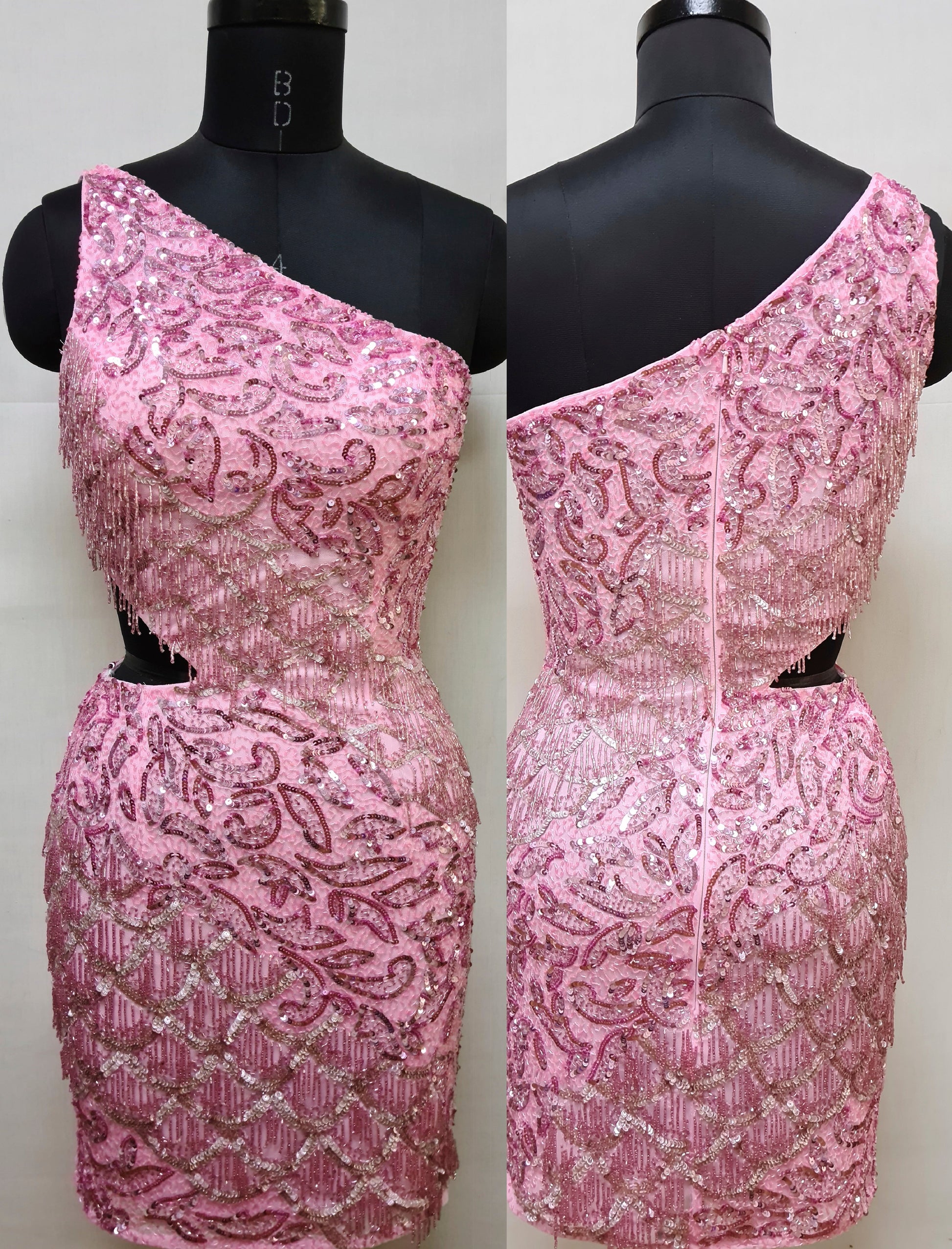 Primavera Couture 3836 Neon Pink sz 6 Homecoming Dress