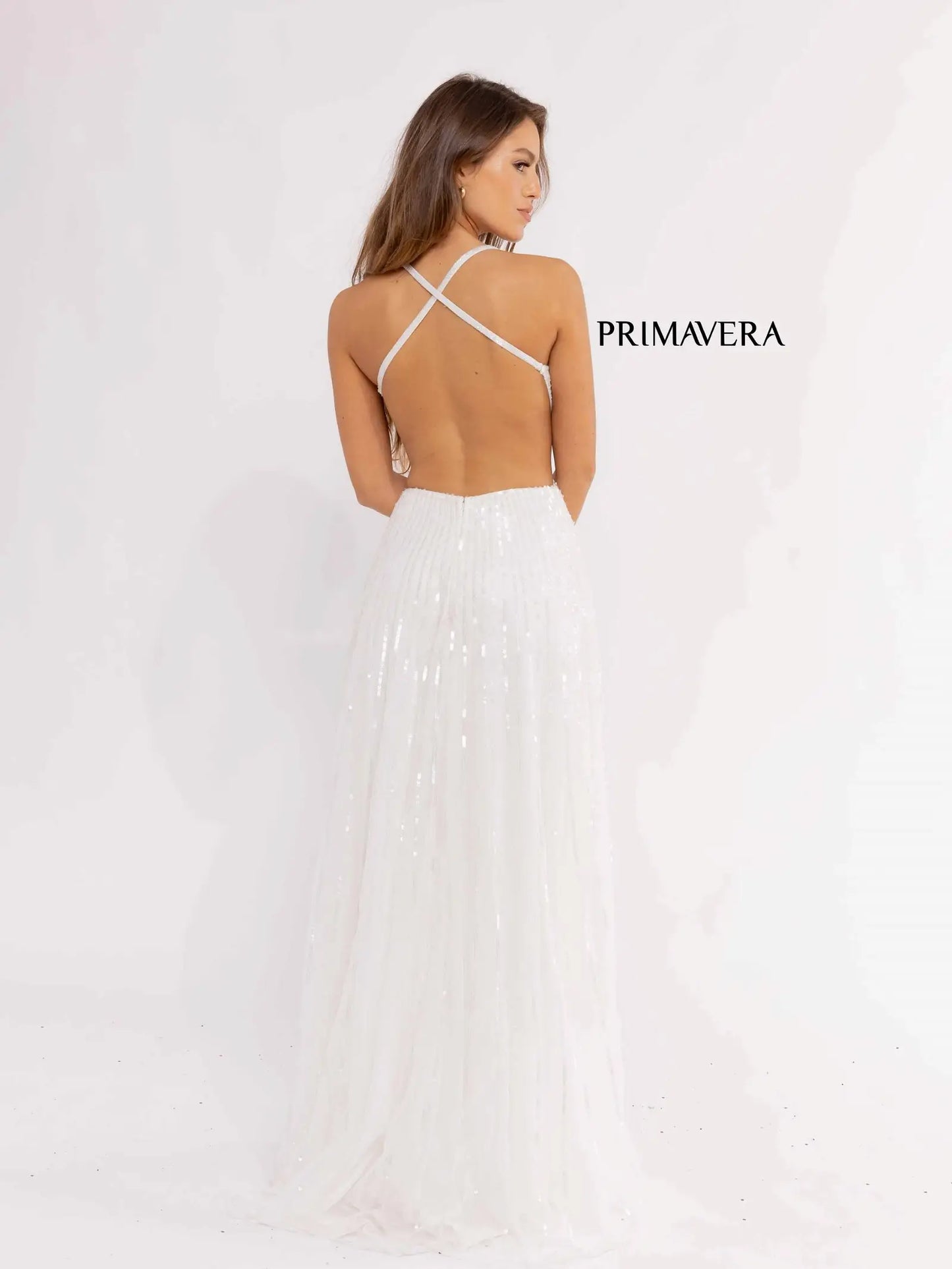 Primavera Couture 3957 Prom Dress Long Beaded Gown. This gown has a beautiful butterfly design on it. Such a beautiful hand beaded gown.