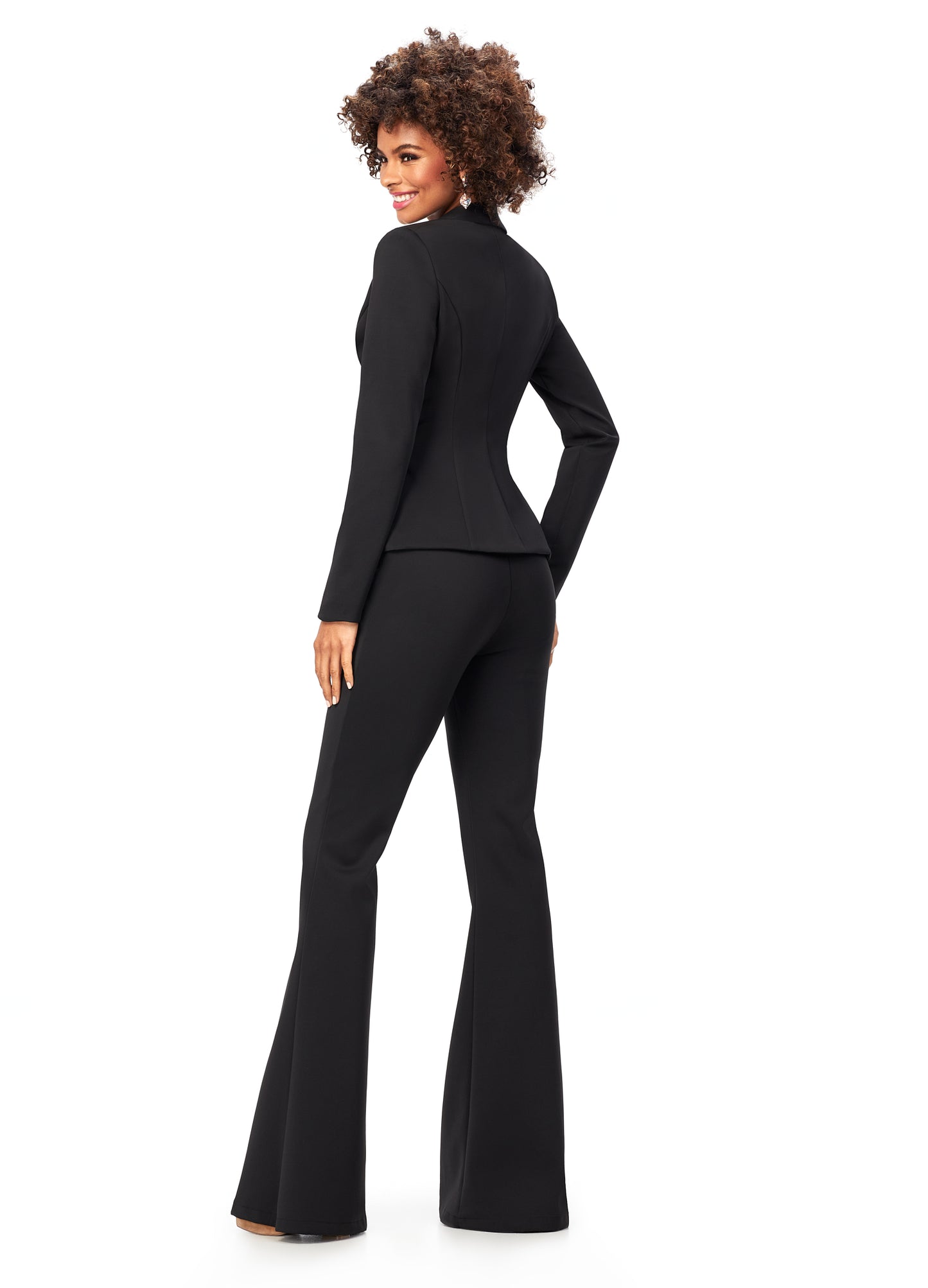 Ashley Lauren 11225 Two Piece Scuba Pantsuit