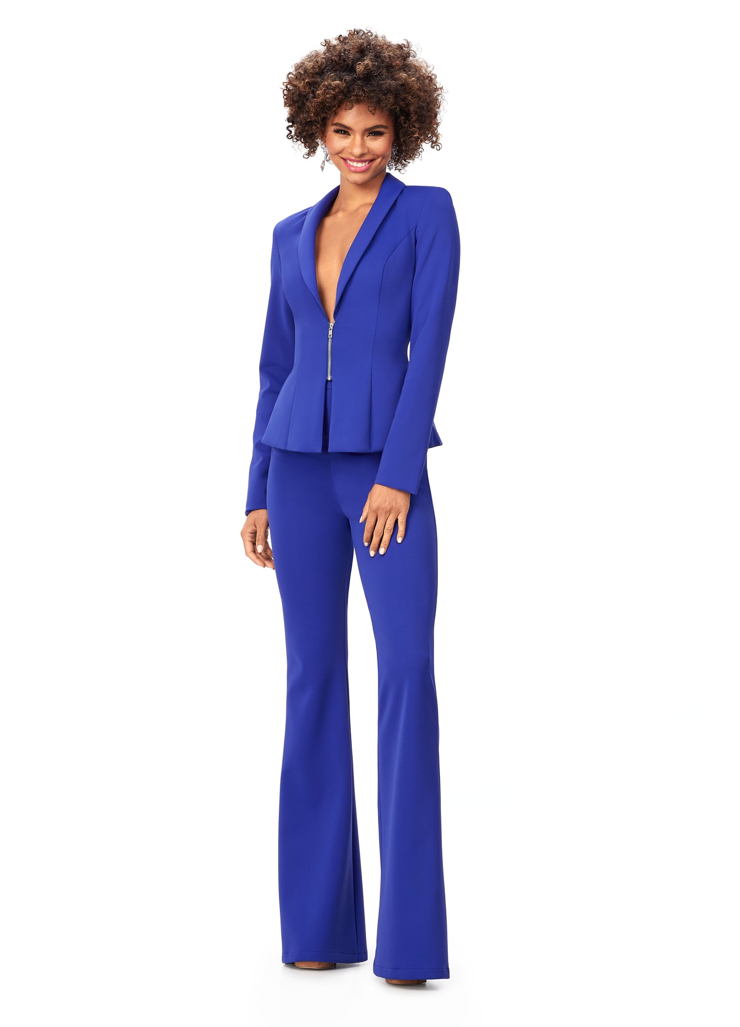 Ashley Lauren 11225 Two Piece Scuba Pantsuit