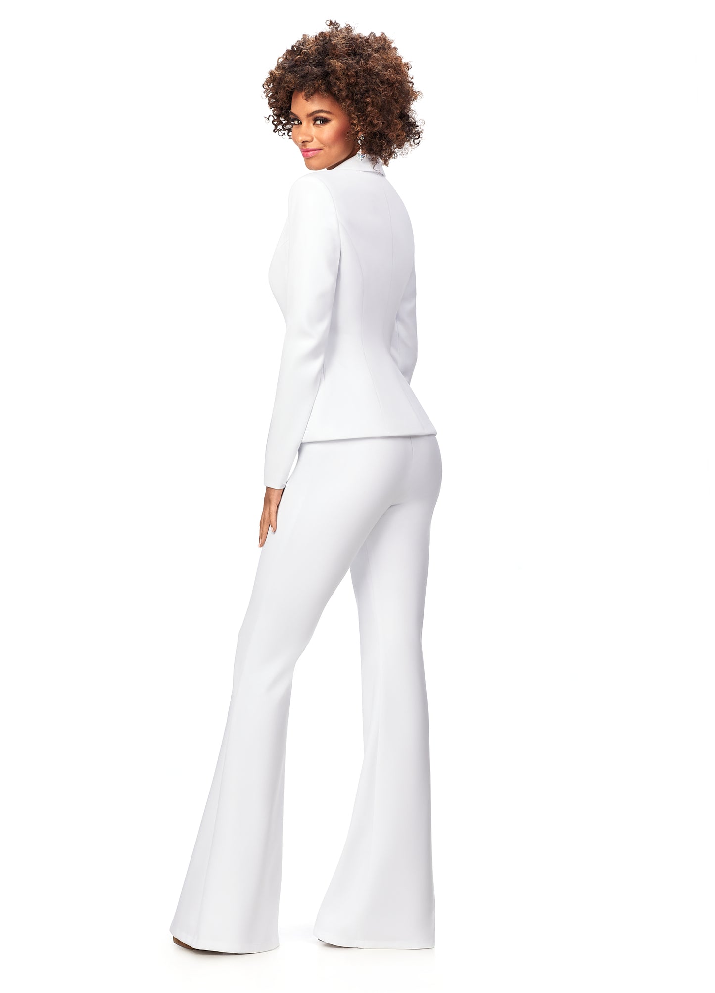 Ashley Lauren 11225 Two Piece Scuba Pantsuit