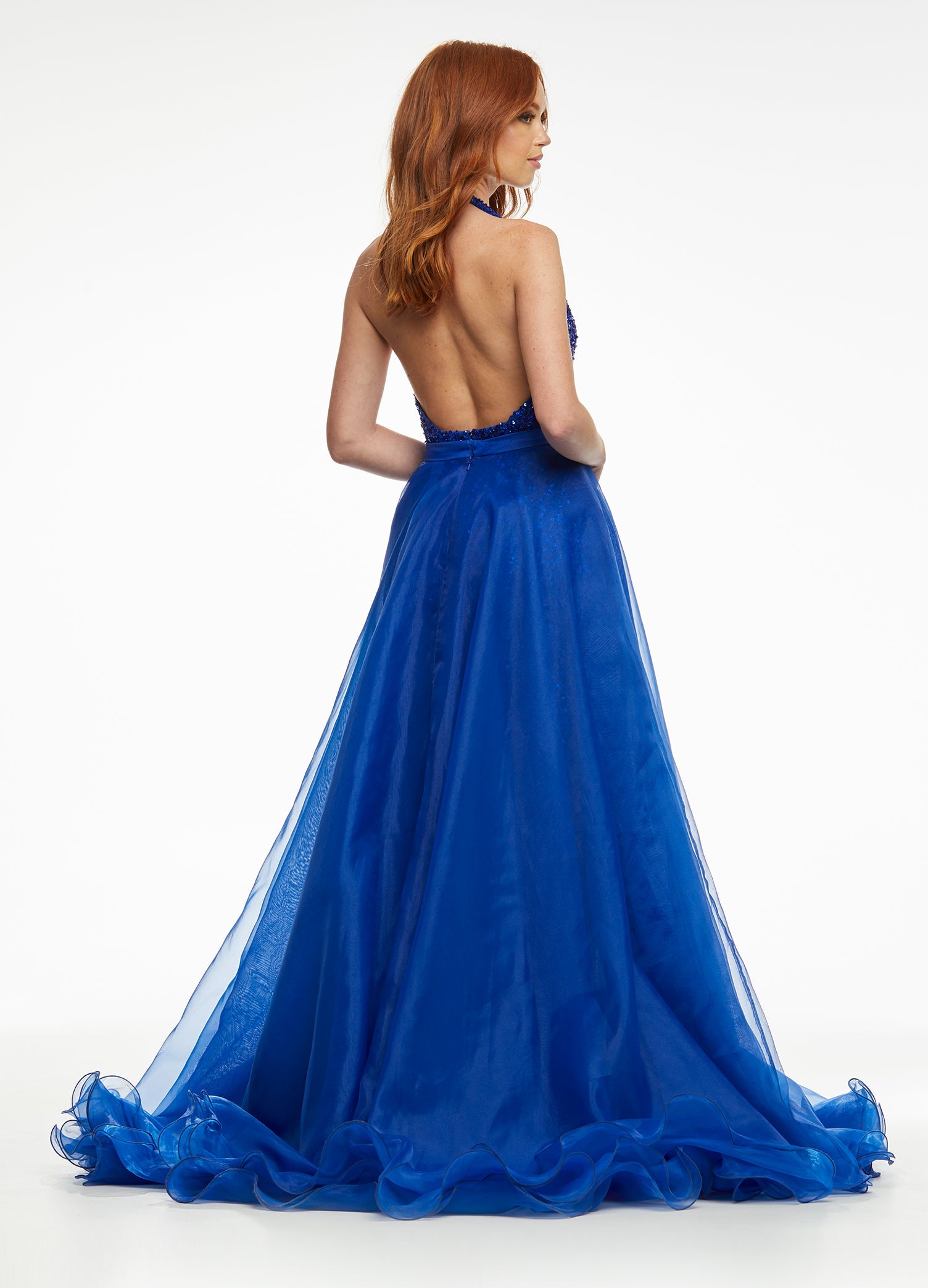 Ashley-Lauren-1740-royal-overskirt-back-layered-organza-wire-hem