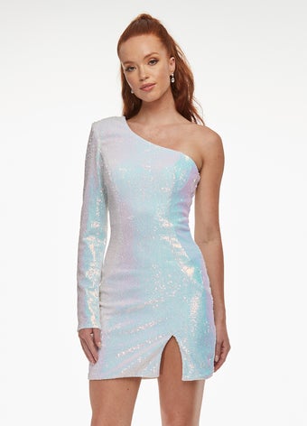 Ashley-Lauren-4455-AB-Ivory-Homecoming-Cocktail-Dress-Front-Sequin-One-Long-Sleeve-Slit