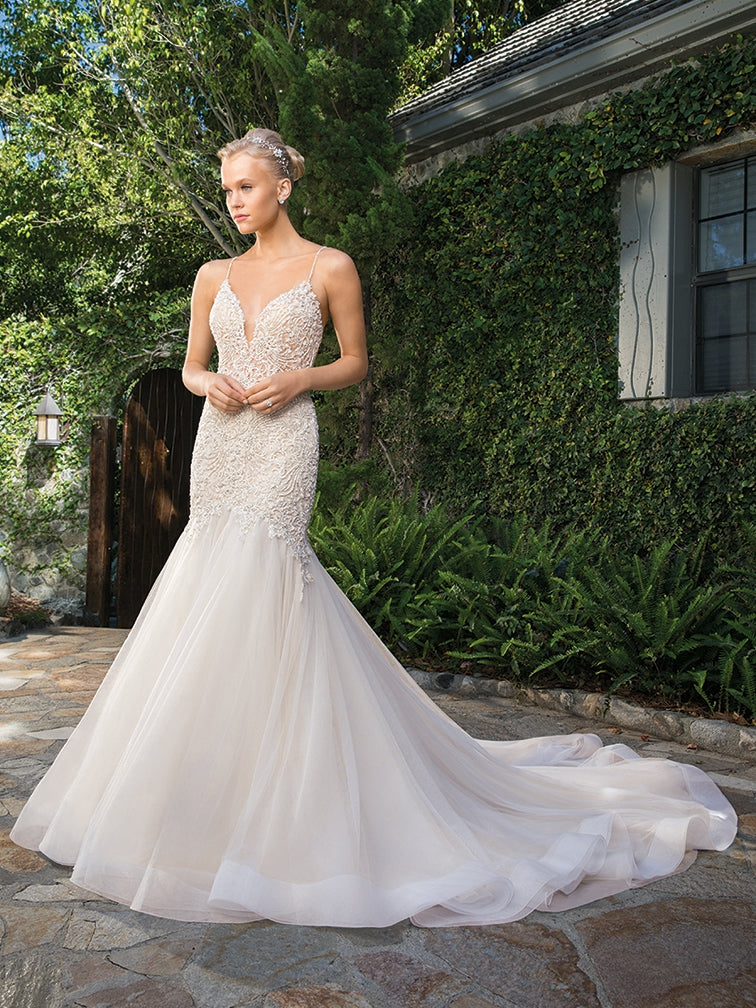 Casablanca Bridal 2359 Clara Wedding Dress Embellished V Neckline Fit and Flare