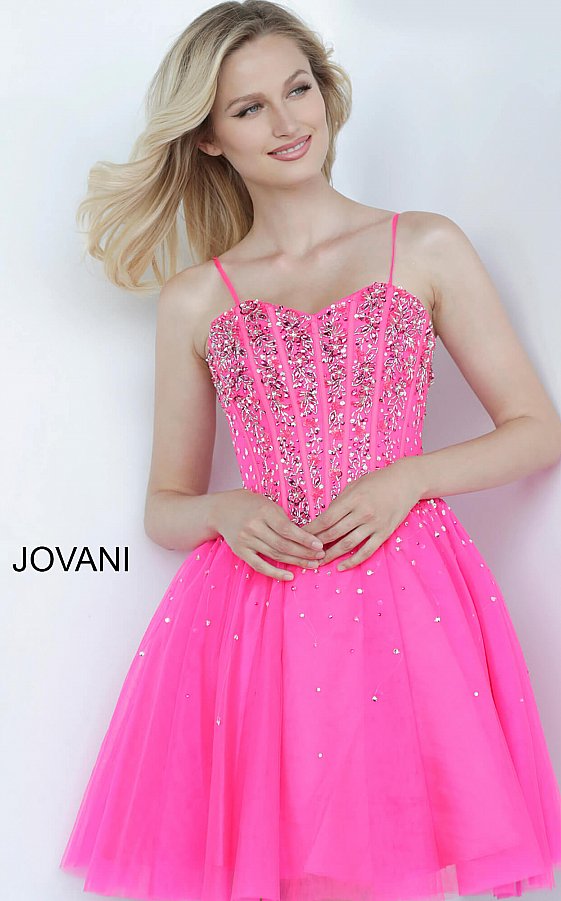 Jovani Kids k62533 is a Short Girls Prom Dress, Kids Pageant Gown & Pre Teen Formal Evening Wear gown. This Short Girls Fit & Flare Dress Features a sweetheart neckline with spaghetti straps. Embellished & Beaded Corset Bodice with boning. Embellishments cascade into the flared tulle skirt.  Available Girls Sizes: 8, 10, 12, 14  Available Colors: Black, Blue, Fuchsia, White