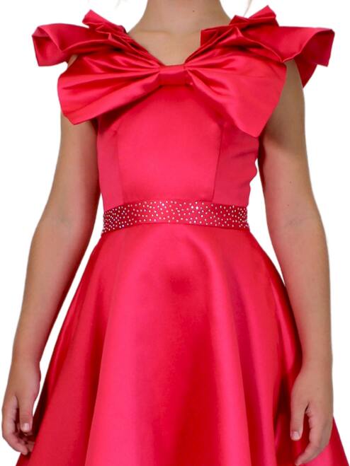 Marc Defang K6013 Short A Line Girls Pageant Cocktail Dress Interview Bow This stunning dress works perfectly for interview, fun fashion, as well as formal occasions Featured color:All colors are available. Hand crafted crystals on the waistband  Bow front Multiple pleated collar, front and back  2 side pockets! Center back invisible zipper Inner lining for silky comfortv Available Sizes: 4-14 Available Colors: See swatch chart Please Allow 30 Days for Delivery